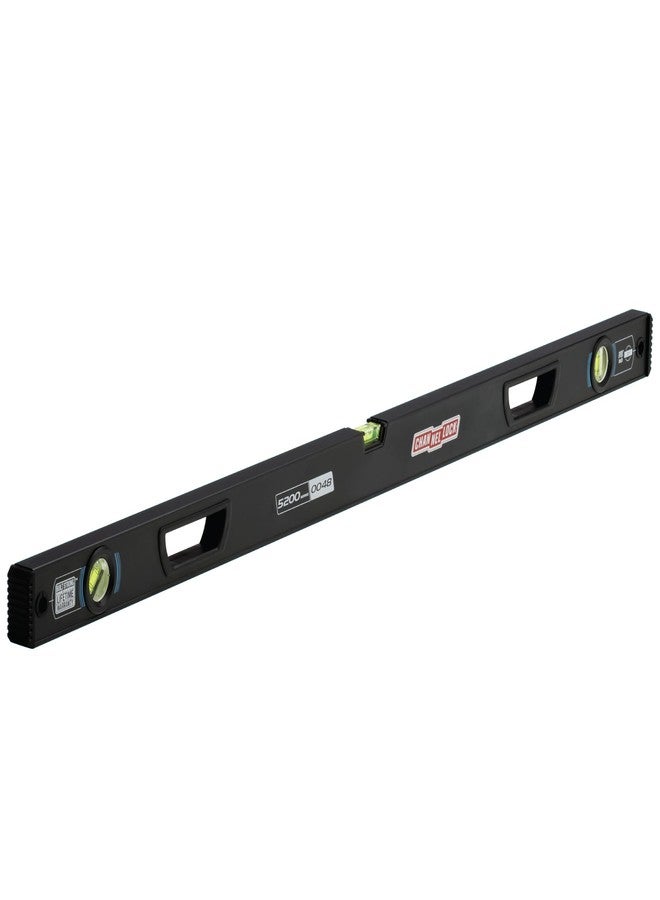 CHANNELLOCK 48-Inch, Professional-Grade Aluminum Box Level with Solid Block Acrylic Vials, 5200-0048 - Image 1