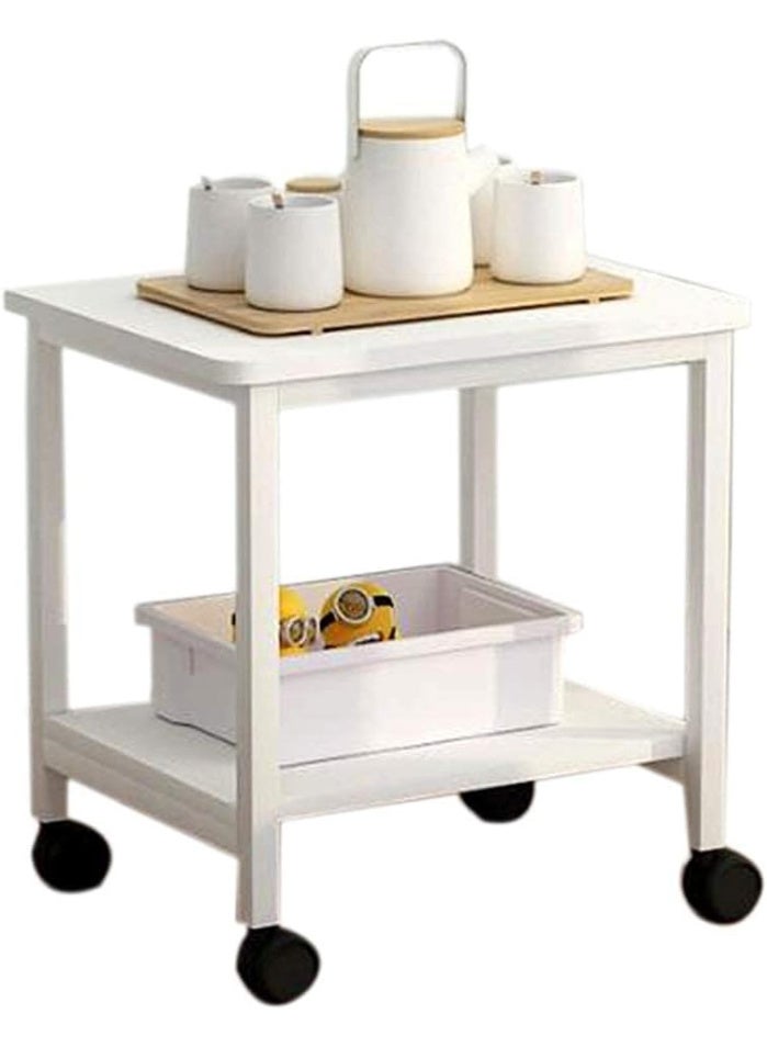 Generic Table Double-Layer Storage Home Living Room Coffee, Iron Sofa Corner Simple Mini Movable Large Storage Space  - Image 1