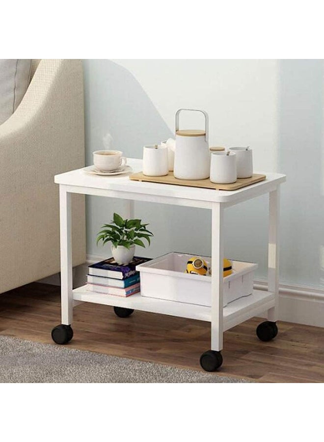 Generic Table Double-Layer Storage Home Living Room Coffee, Iron Sofa Corner Simple Mini Movable Large Storage Space  - Image 3