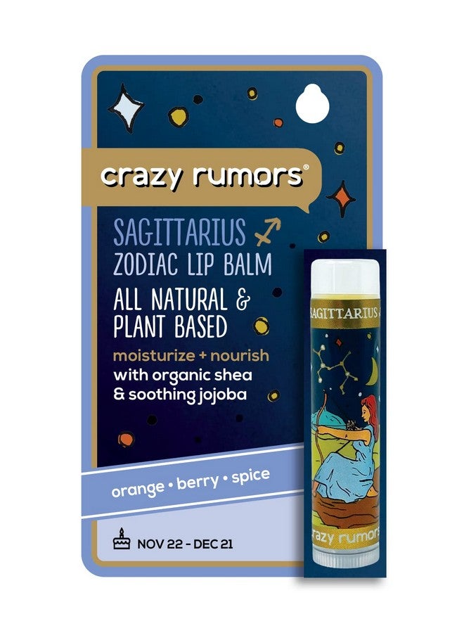 crazy rumors Sagittarius Zodiac All Natural Plant Based Lip Balm To Moisturize And Nourish Your Lips Fire Blend (Sweet Orange Fresh Berry Aromatic Spice) - Image 1