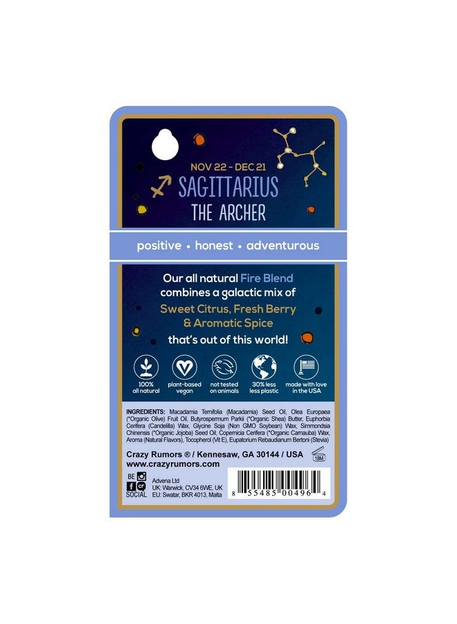 crazy rumors Sagittarius Zodiac All Natural Plant Based Lip Balm To Moisturize And Nourish Your Lips Fire Blend (Sweet Orange Fresh Berry Aromatic Spice) - Image 2