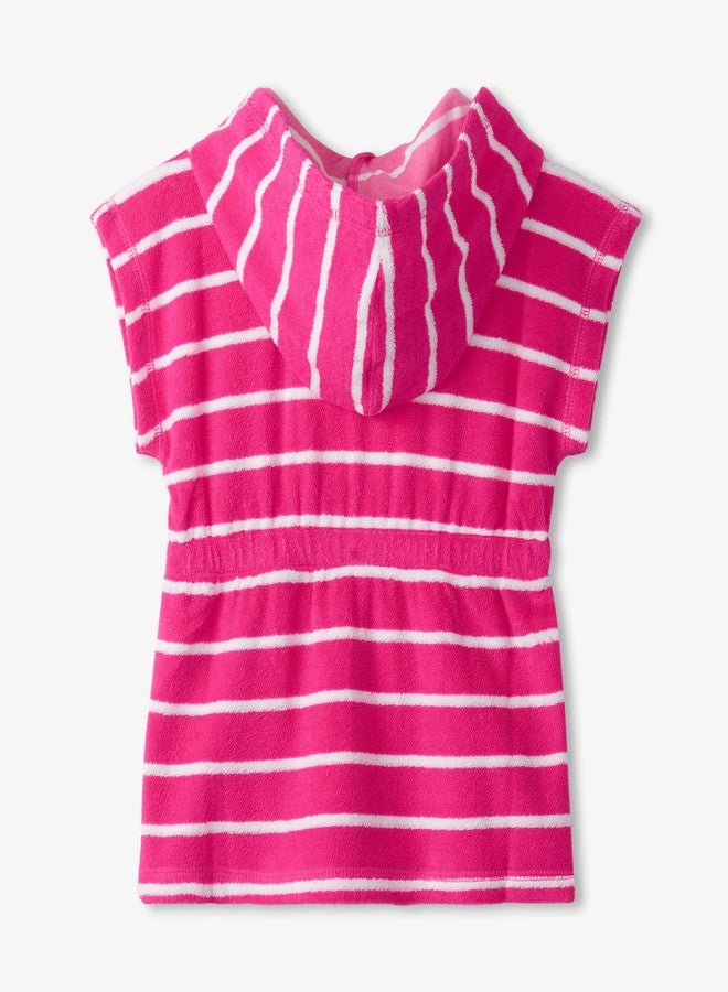 Hatley Baby Girls Swim Terry Coverup, Pink Paradise, 3-6 Months - Image 3