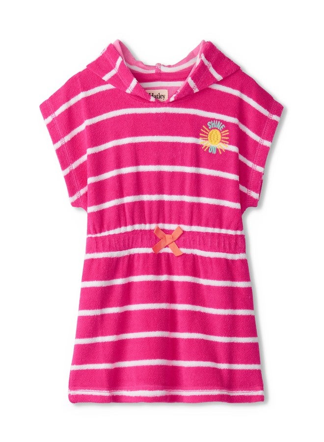 Hatley Baby Girls Swim Terry Coverup, Pink Paradise, 3-6 Months - Image 1