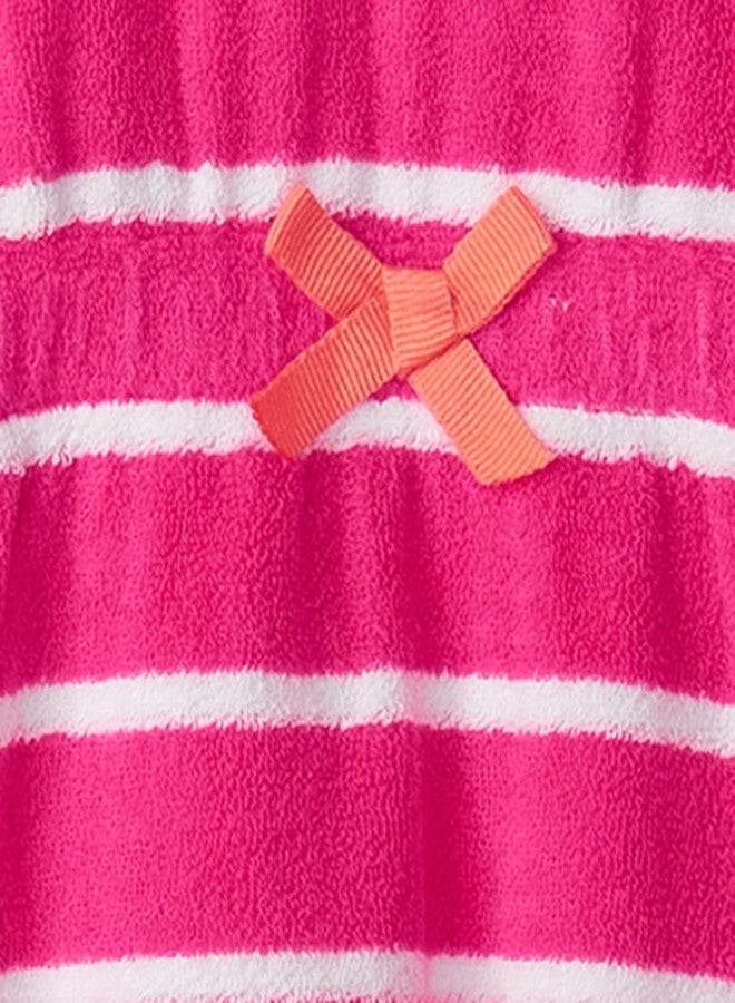 Hatley Baby Girls Swim Terry Coverup, Pink Paradise, 3-6 Months - Image 5