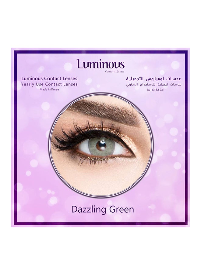 Luminous Unisex Disposable Contact Lenses LuminousDazGreen-3.75 - Image 2