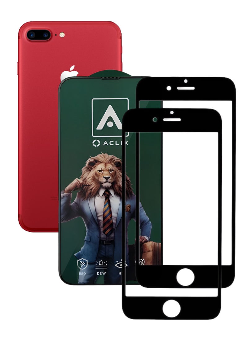 ACLIX 2 Pieces Antistatic ESD Dustof Premium Quality High Definition Anti-Spy Privacy Tempered Glass Screen tector Designed For  iPhone 7 Plus - Image 1