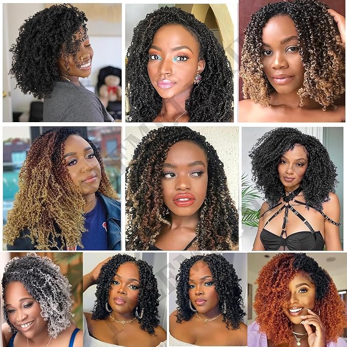 10 Packs Yanky Twist Crochet Hair 12 Inch Pretwisted Natural Black Kinky Mini Spring Twist Small Curly Senegalese Twist Braids Yankee Twist 1BNatural Black 12 Inch Pack of 10