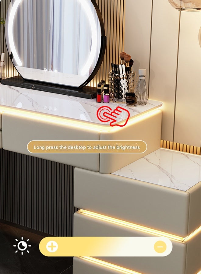 NKX Elegant and Efficient Smart Dressing Table for Contemporary Living Spaces with LED Mirror - Image 4