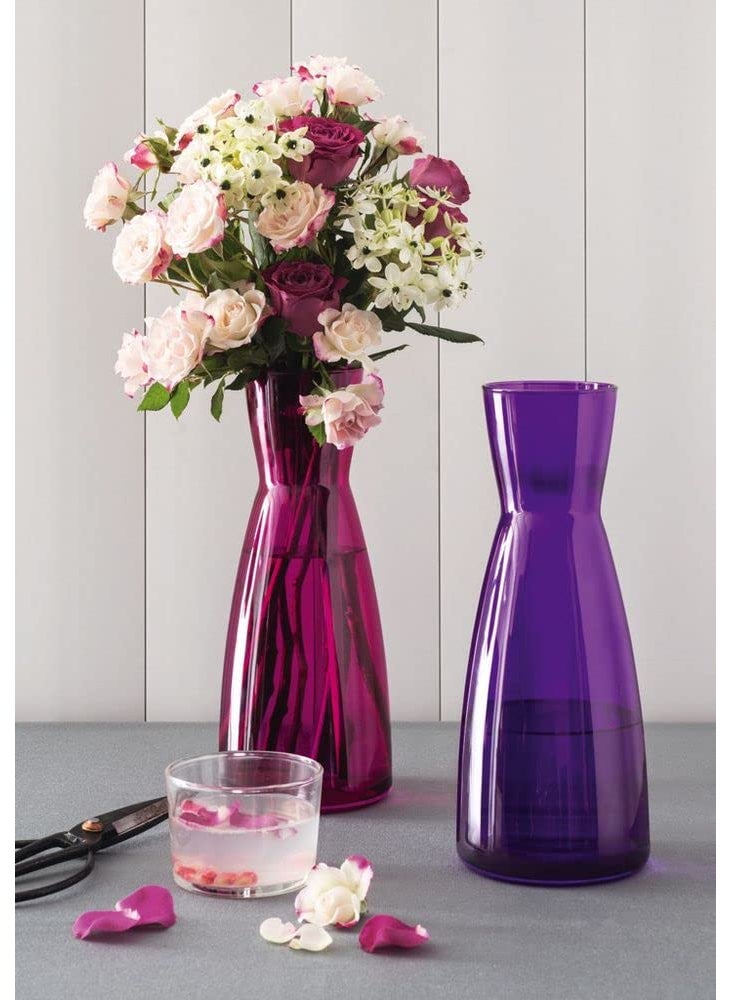 Bormioli Rocco Bormioli Rocco Glass Vase 20.6 Cms 1 Pc, Ypsilon Caraffa Purple Colour Vase  - Image 2