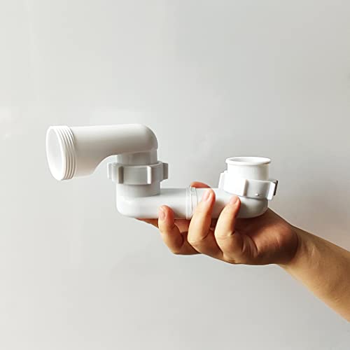 mucol Low Profile 1-1/2" Bathtub Shower Drain with Flexible and Flat P Trap for Freestanding Tub Drain for Bath - Image 5
