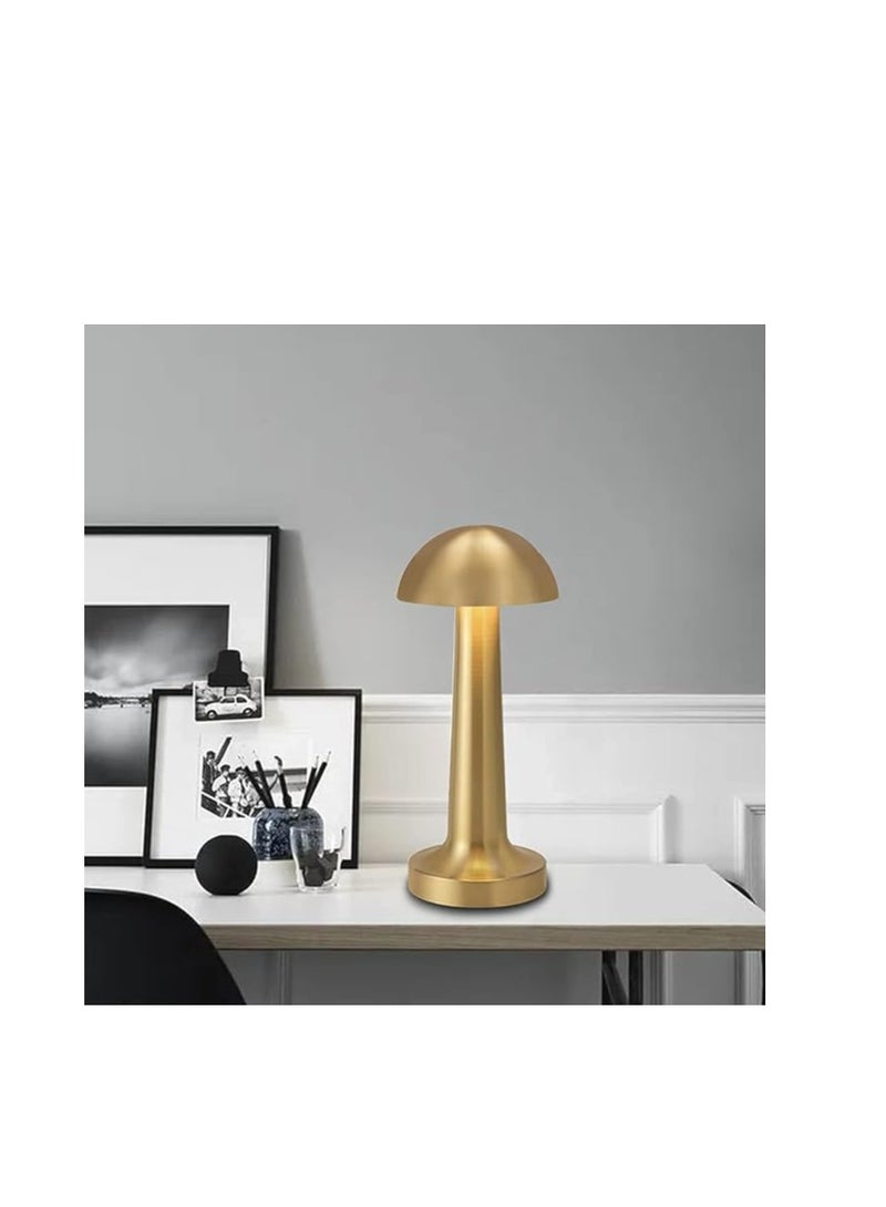 Cordless Industrial LED Table Lamp  Rechargeable Battery Operated Metal Touch Sensor Brightness Portable Night Light for Dining Restaurant Nightstand - Image 4