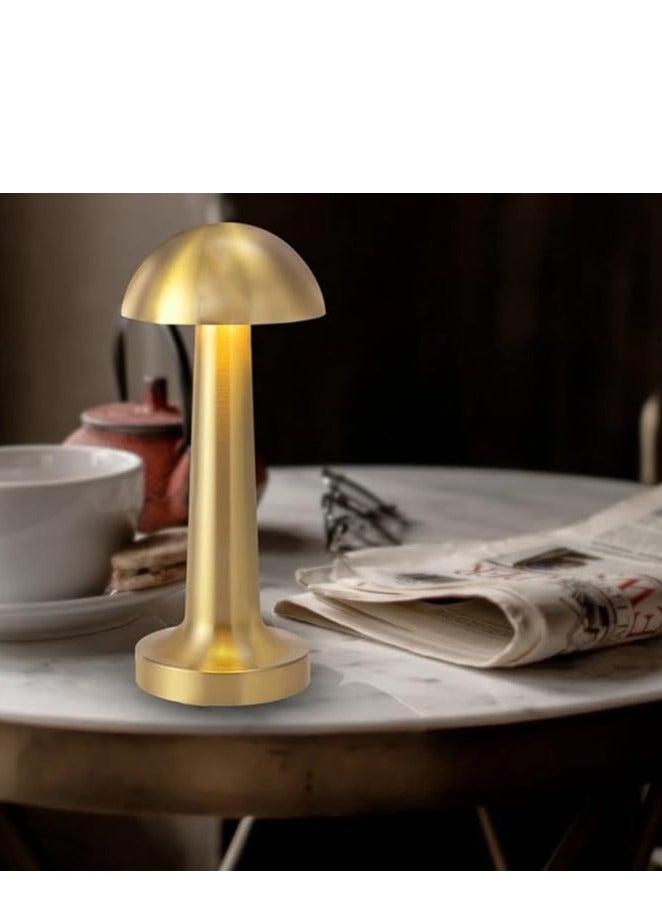 Cordless Industrial LED Table Lamp  Rechargeable Battery Operated Metal Touch Sensor Brightness Portable Night Light for Dining Restaurant Nightstand - Image 5