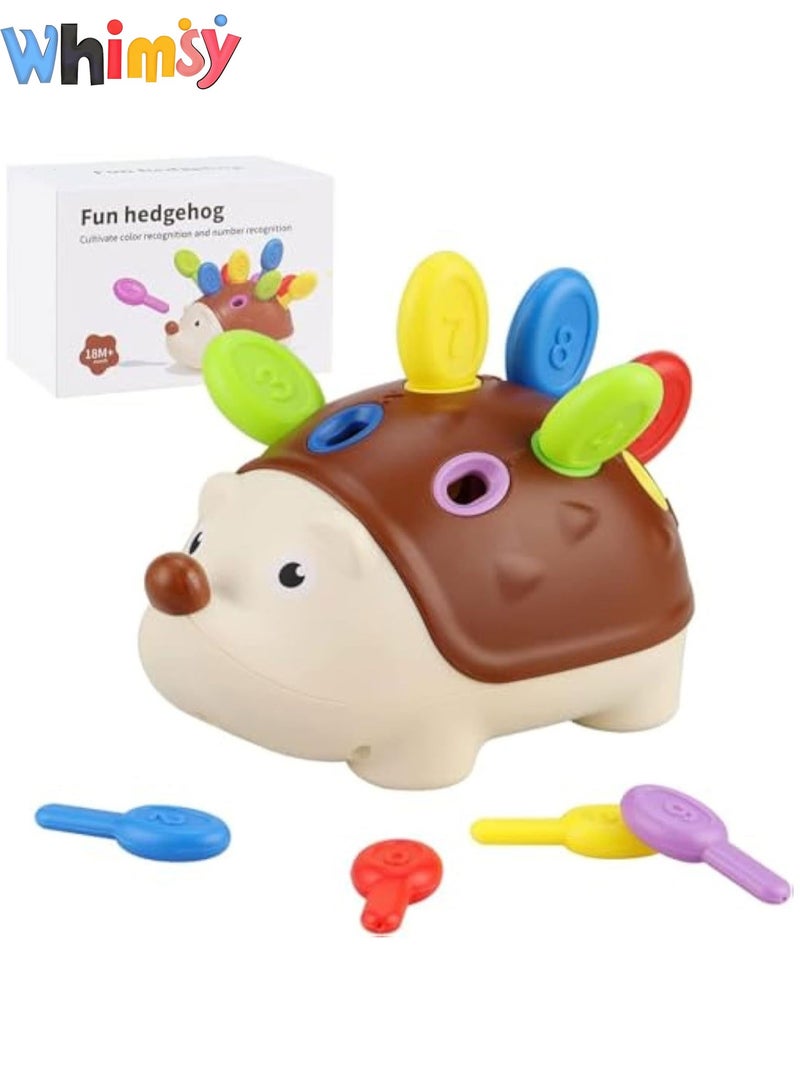 ويمسي ألعاب مونتيسوري للأطفال الصغار ألعاب القنفذ التعليمية للأطفال بعمر سنة واحدة، ألعاب تعليم المهارات الحركية الدقيقة للأطفال في مرحلة ما قبل المدرسة، ألعاب الأطفال العد والفرز، هدايا للأطفال بعمر 18 شهرًا 2 3 4 سنوات من عمر 2 سنة الأولاد والبنات - Image 1