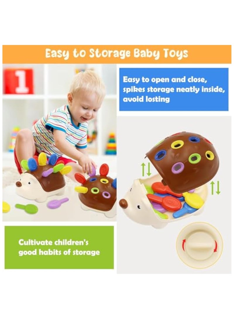 ويمسي ألعاب مونتيسوري للأطفال الصغار ألعاب القنفذ التعليمية للأطفال بعمر سنة واحدة، ألعاب تعليم المهارات الحركية الدقيقة للأطفال في مرحلة ما قبل المدرسة، ألعاب الأطفال العد والفرز، هدايا للأطفال بعمر 18 شهرًا 2 3 4 سنوات من عمر 2 سنة الأولاد والبنات - Image 4