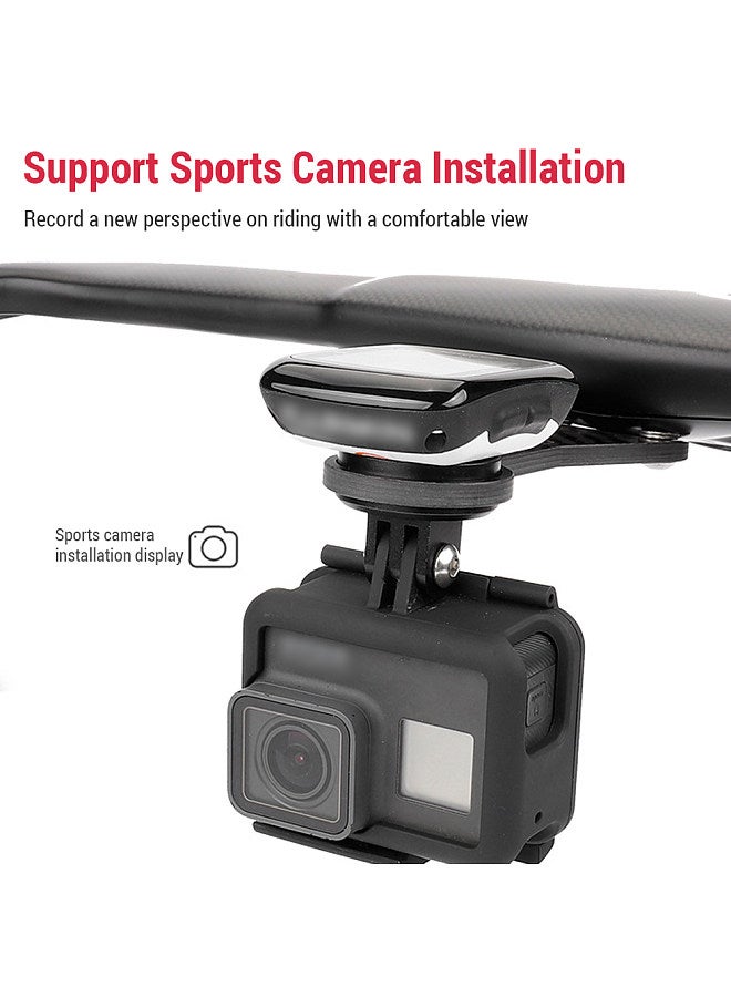 GUB Cycle Computer Mount Carbon Fiber Bicycle Mounting Bracket Multifunctional Bike Front Handlebar Holder for Guages Flashlight Sports Camera  - Image 5