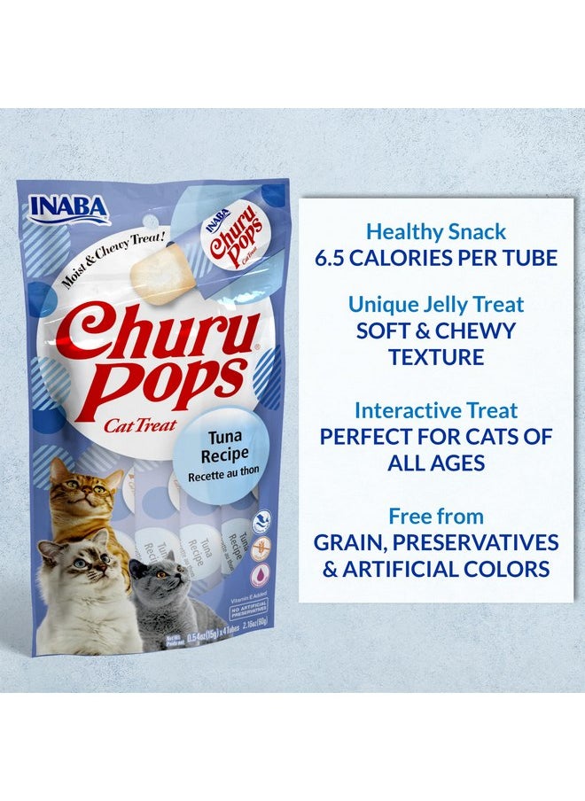 إينابا INABA Churu Pops، حلوى جيلي للقطط خالية من الحبوب، ناعمة ورطبة وقابلة للمضغ مع فيتامين E، 0.54 أونصة لكل منها، 24 أنبوبًا (4 لكل عبوة)، وصفة الدجاج  - Image 3