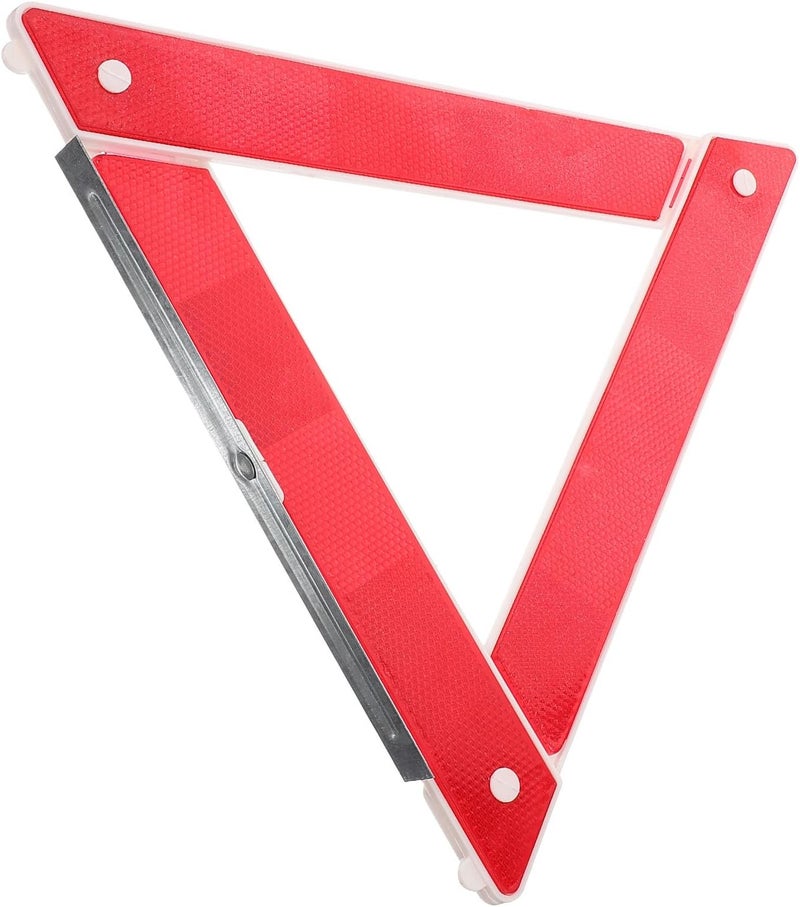 2pcs Foldable Reflective Triangle Warning Signs Car Safety Reflectors Emergency Roadside Tripod Stopper Plastic Triangles for Vehicle Breakdown - Image 1