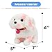 Hopearl Walking Point Dog Interactive Electronic Pet Plush Toy Puppy Woof and Moving Animated Nodding Head Gifts for Toddlers Birthday Pink 7 - Image 4