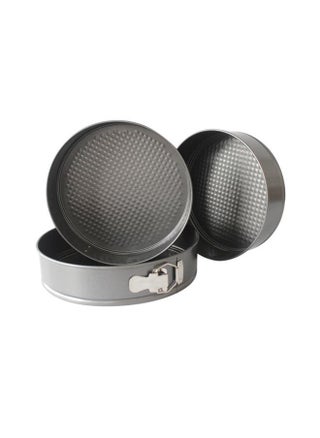 3-Piece Non-Stick Round Cake Mould Set Dark Grey 18cm+20cm+22cm- circular Springform interlocking and leak- proof seal carbon baking C ake Pan - pzsku/Z3D16CB0070C1DBEF9E52Z/45/_/1735278048/8e9c94a8-f11e-41b5-b2ad-658919b68e63