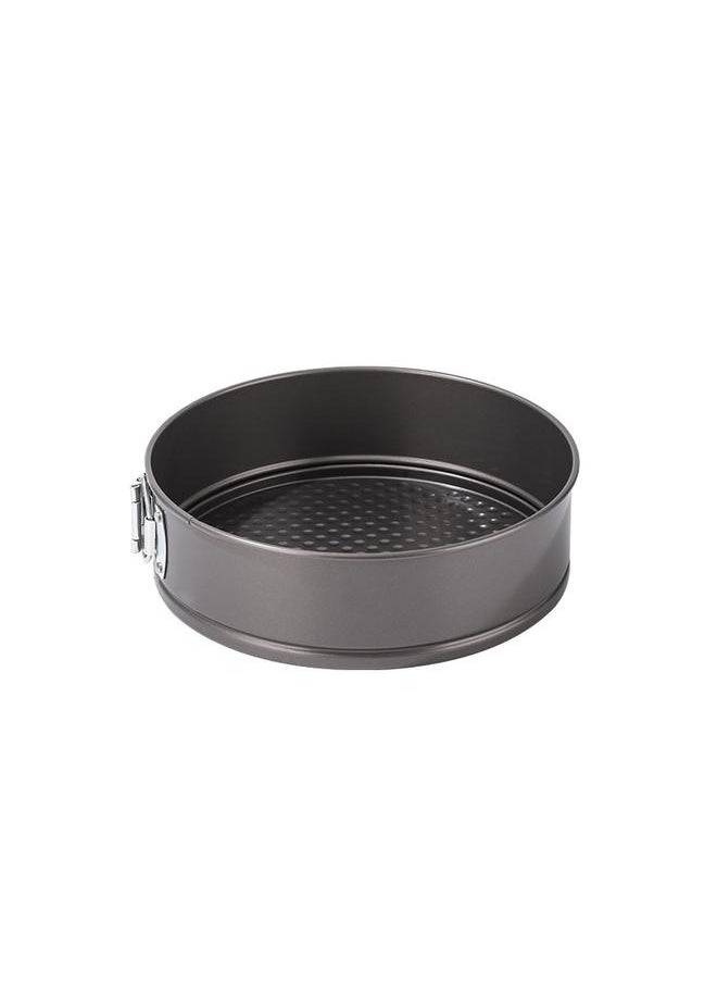 yongsheng 3-Piece Non-Stick Round Cake Mould Set Dark Grey 18cm+20cm+22cm- circular Springform interlocking and leak- proof seal carbon baking C ake Pan  - Image 2