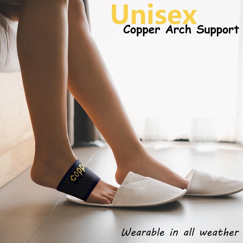Askfeel Copper Foot Arch Support for Women and Men 2 Pack, Plantar Fasciitis Arch Support Compression Sleeves, Arch Support Braces for Feet Pain Relief, Swelling, Foot Care, Flat & Fallen Arches, High Arch - Image 4