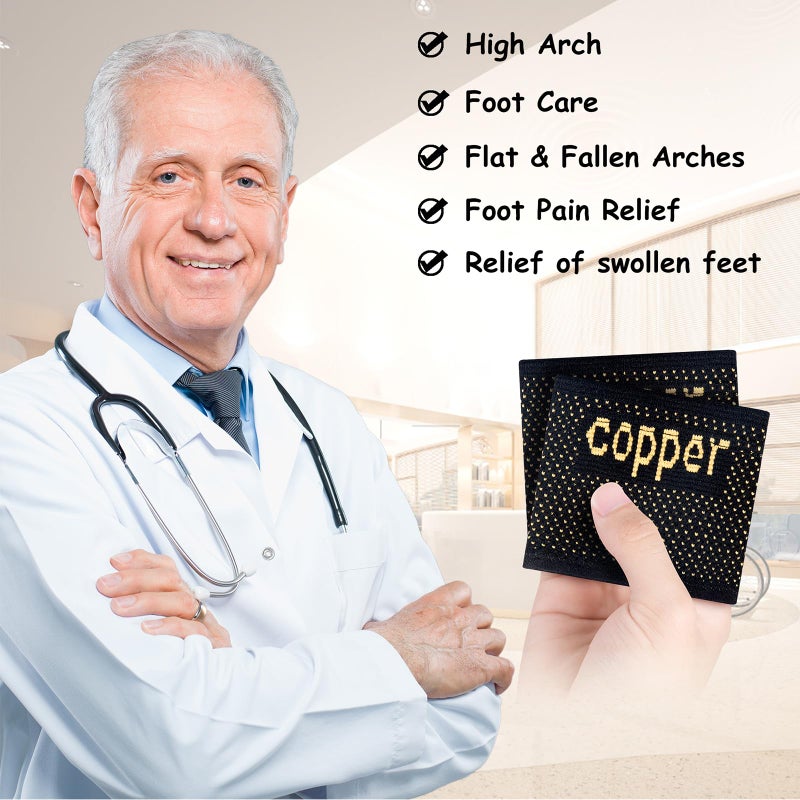 Askfeel Copper Foot Arch Support for Women and Men 2 Pack, Plantar Fasciitis Arch Support Compression Sleeves, Arch Support Braces for Feet Pain Relief, Swelling, Foot Care, Flat & Fallen Arches, High Arch - Image 5