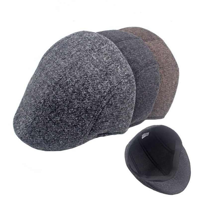 CLOTHERA Golf/Flat Caps for Men (Pack of 2) (Black & Brown) - Image 2