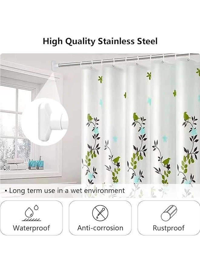 Arabest Adjustable Stainless Steel Clothes Rail - 70-120cm Extendable Hanging Rail for Wardrobe, Shower, Kitchen, or Window, 22mm Diameter, Durable and Versatile - Image 5