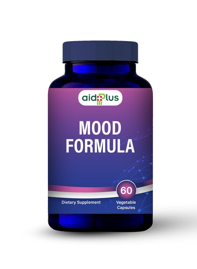 Aidplus Mood Formula 60 Vegetable Capsules – Natural Mood Enhancer with Ashwagandha, 5-HTP & St. John’s Wort - Image 1