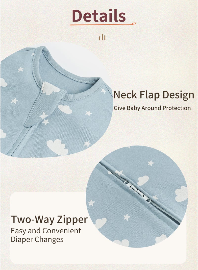 انسولار ببيو قلاط الطفل، حقيبة بطانية، تصميم بدون التفاف الذراعين، الانتقال 3-6 أشهر الفتيات والفتيان، 100٪ تنفس القطن - Image 4