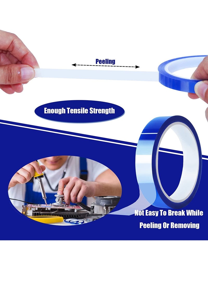 كيلا شريط حراري، شريط مقاوم للحرارة العالية، شريط نقل حراري لطباعة التسامي الحراري، بدون بقايا - 2 بكرة باللون الأزرق (108 قدم) - Image 2