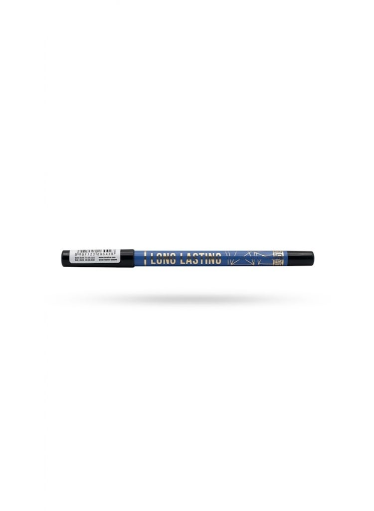 Professional Longlasting Eye Pencil - Shade 110 Electric Blue - 2-in-1 Kohl & Eyeliner - Waterproof - Image 1
