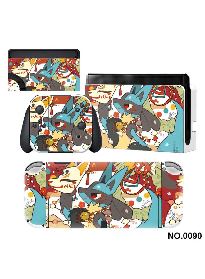 Applicable To Nintendo Switch Oled Stickers NS Stickers Switch Pain Stickers Scratch-resistant Protective Film-Color:0090 - Image 1