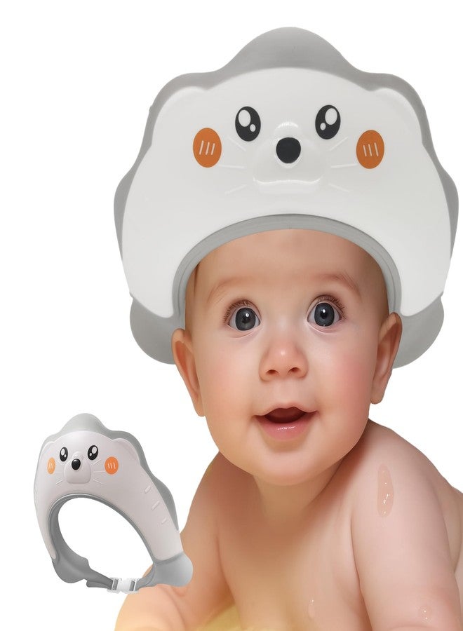 TinyGuardian Baby Shower Cap, Baby Shower Cap Shield, Shower Cap for Kids, Visor Hat for Eye and Ear Protection for 0-9 Years Old Children, Cute Sea Lion shape Makes the Baby Bath More Fun (White) - Image 1