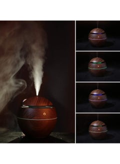 Generic Hanso Ultrasonic Aroma Humidifier with Color-Changing LED Lights - 130ml Capacity, Pure Water Atomization Chip, Delightfully Fresh Air for Any Environment (Light Wood)  - Image 4