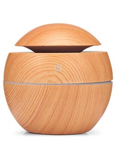 Generic Hanso Ultrasonic Aroma Humidifier with Color-Changing LED Lights - 130ml Capacity, Pure Water Atomization Chip, Delightfully Fresh Air for Any Environment (Light Wood)  - Image 3