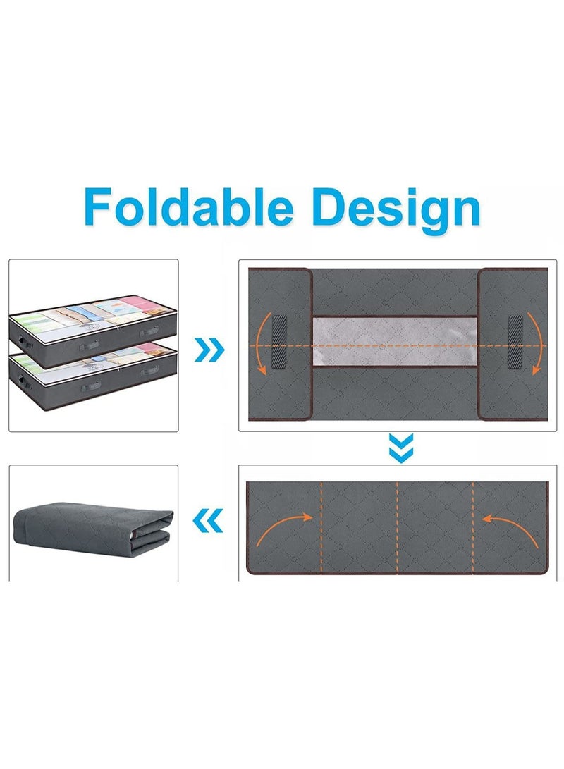 Panda Hot sale bed bottom storage bag storage dustproof moisture-proof foldable household clothes quilt flat under the bed - Image 3