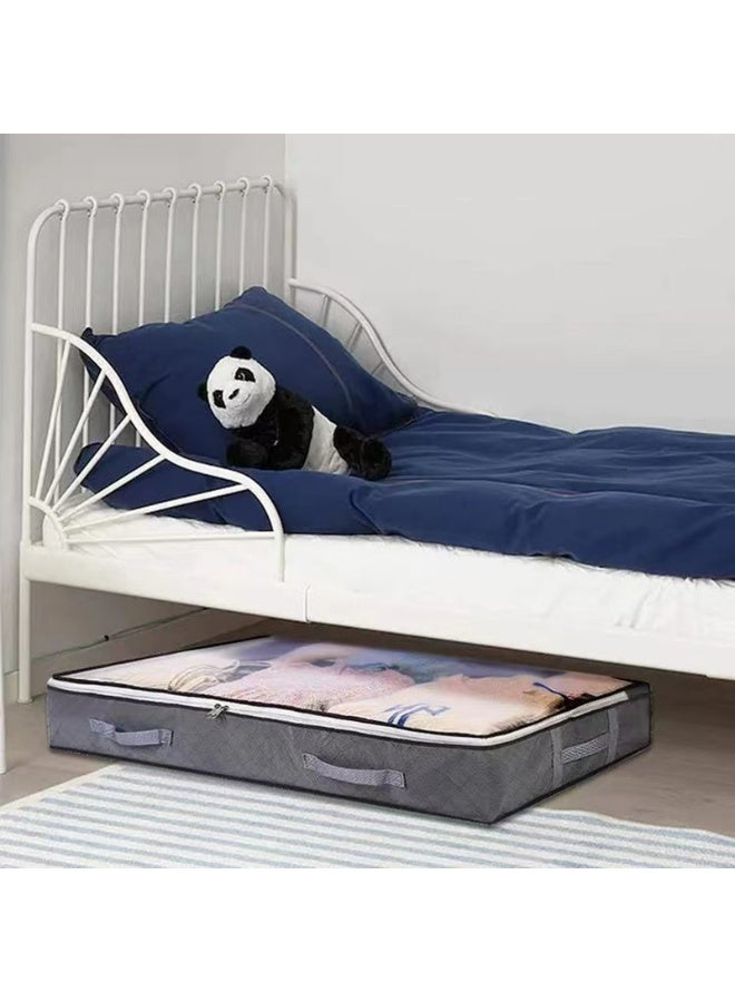 Panda Hot sale bed bottom storage bag storage dustproof moisture-proof foldable household clothes quilt flat under the bed - Image 4