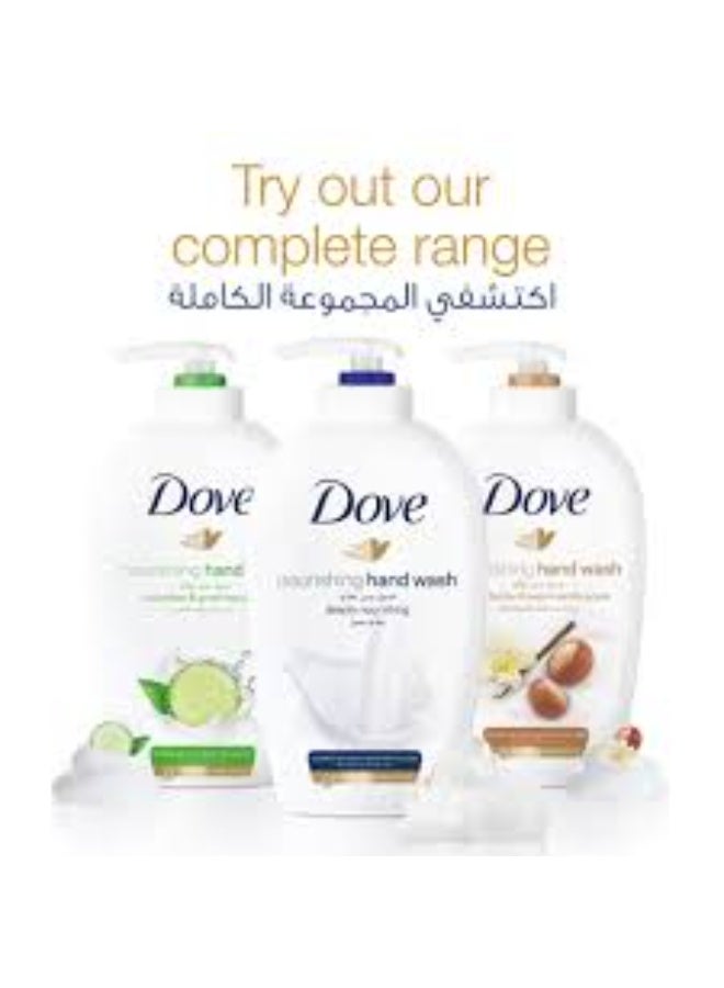 دوف مجموعة غسول اليدين من دوف مصنوع من ربع كريم مرطب 500 مل + غسول اليدين مصنوع من زبدة الشيا والفانيليا 500 مل + غسول اليدين المنعش بالخيار والشاي الأخضر - 500 مل - Image 1