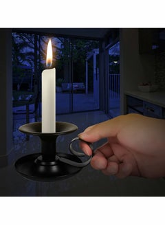 Excefore Taper Candle Stick Holder, Retro Iron Simple Black Candlestick Holders Candlelight Stand for Party Wedding Table Home Decoration 2Pcs  - Image 5