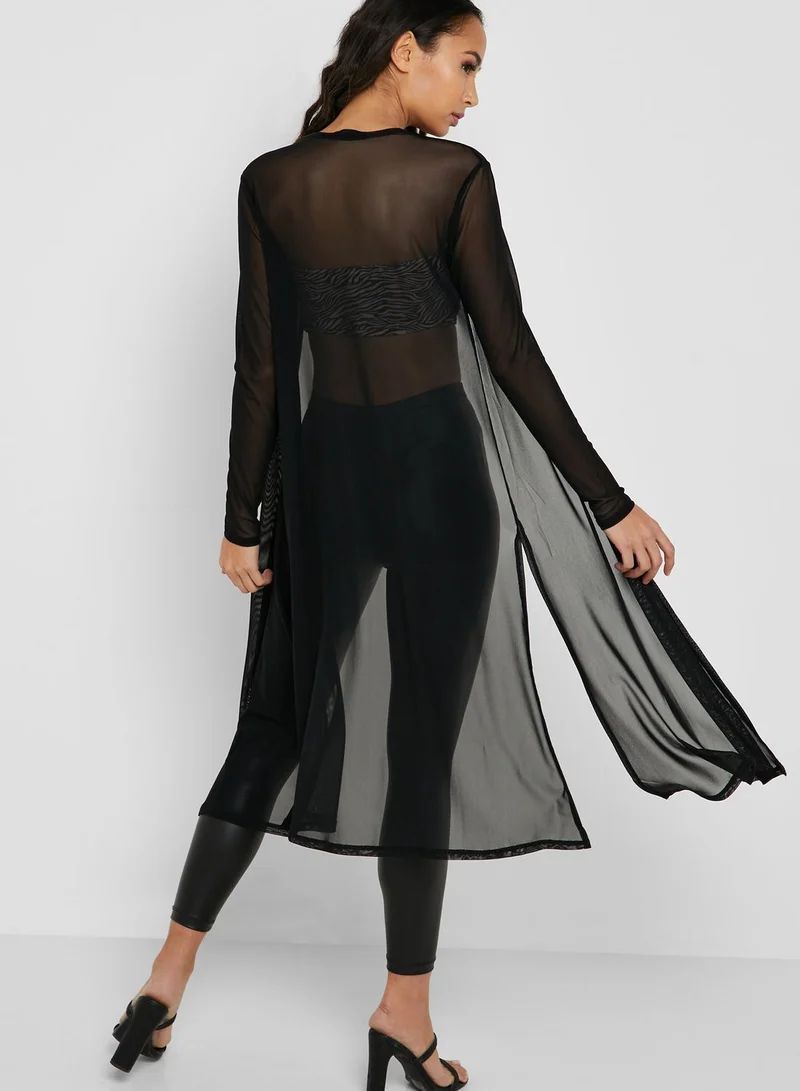 FOREVER 21 Longline Sheer Cardigan