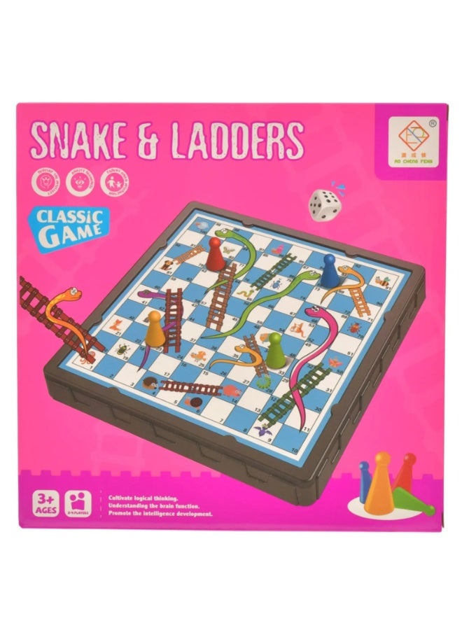 Classic Snake & Ladders Board Game for Kids 3+ Years - Image 1