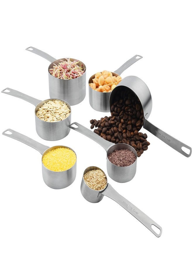 Smithcraft Measuring Cups with 3/4 Cup Measuring Cup Set of 8, Metric & US 18/8 Stainless Steel Measuring Cups, Dry & Liquid Measuring Cups Set with 2/3 Cup Measuring Cup for Kitchen and Baking - Image 4