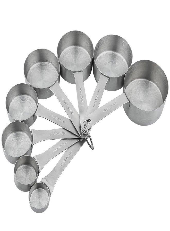 Smithcraft Measuring Cups with 3/4 Cup Measuring Cup Set of 8, Metric & US 18/8 Stainless Steel Measuring Cups, Dry & Liquid Measuring Cups Set with 2/3 Cup Measuring Cup for Kitchen and Baking - Image 2