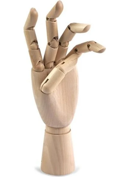 Gvn Art Wooden Model Right Hand 30 cm