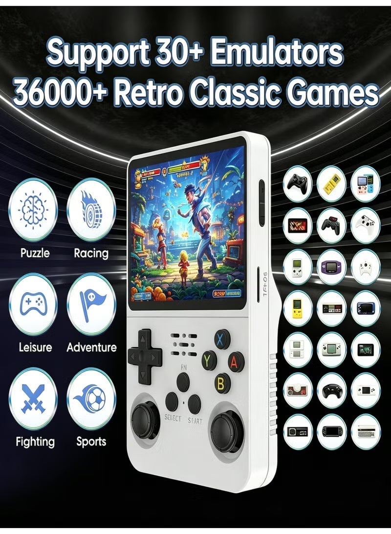 Ump R36S Retro Handheld Game Console, Video Game Console,Portable Pocket Arcade,Built-in 128G,with 36000+ Games, 3.5 Inch IPS Display, Open Source Linux Emulator System, Portable Pocket Arcade, OTG Supported, Expandable to 256GB, Birthday/Holiday Gifts - Image 2