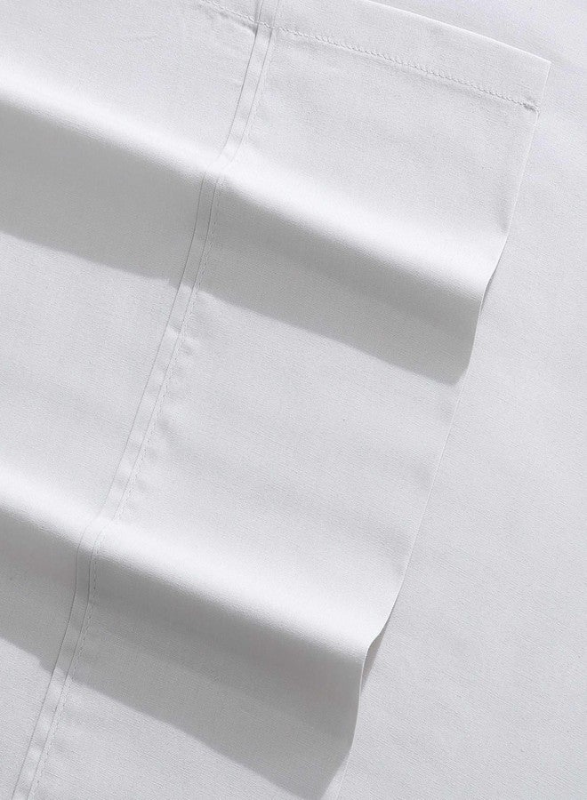 Kenneth Cole - Sheet Set, Breathable Percale Cotton Bedding, 200 Thread Count, Deep Pockets & Moisture Wicking, Solid Home Decor (Cool Zone Grey, Full) - Image 3