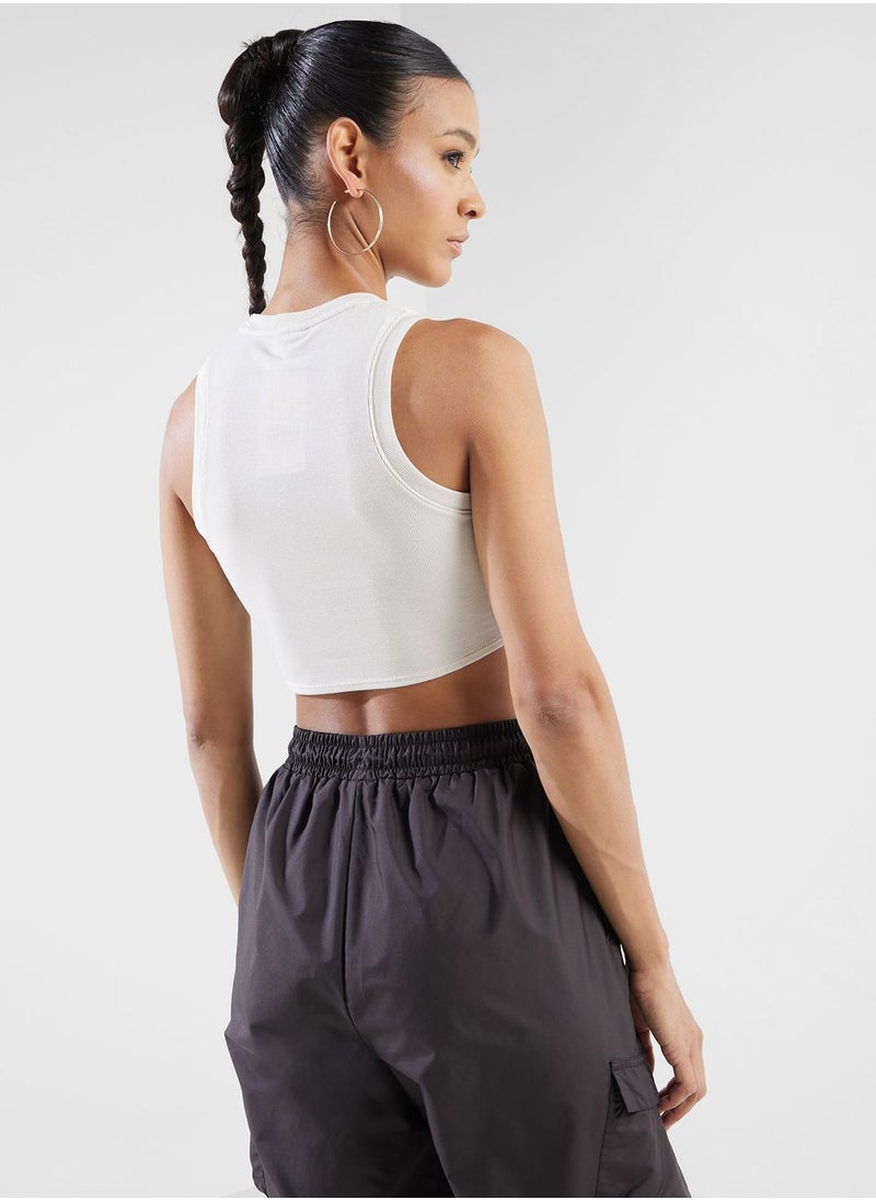 Nike - Nsw Essential Ribbed Cropped Tank - Image 1