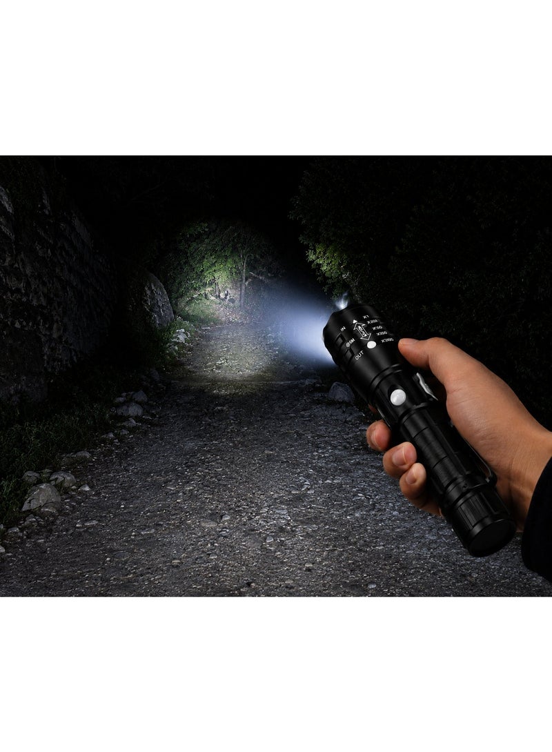 مصباح عمل P27 بتقنية LED COB قابل لإعادة الشحن – يجمع بين مصباح أمامي XPE بقوة 3 واط (عالي السطوع) وضوء عمل جانبي COB، يدعم الشحن السريع عبر منفذ USB Type-C، يتميز بتركيز ضوئي قابل للتعديل (زوم) وأنماط إضاءة متعددة، وقاعدة مغناطيسية قوية للاستخدام دون الحاجة لاستخدام اليدين؛ تصميم مدمج ومتين، مثالي لأعمال الإصلاح والتخييم وحالات الطوارئ والأنشطة الخارجية والاستخدام اليومي – اللون: أسود. - Image 5