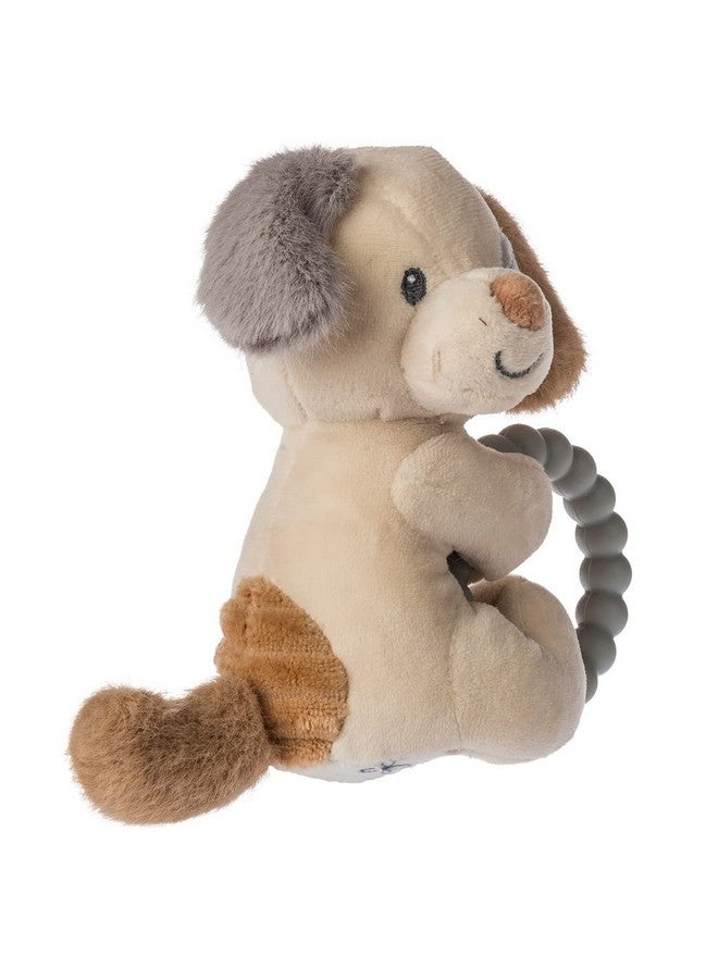 Mary Meyer Soft Baby Rattle With Soothing Teether Ring, 6-Inches, Parky Puppy - Image 2